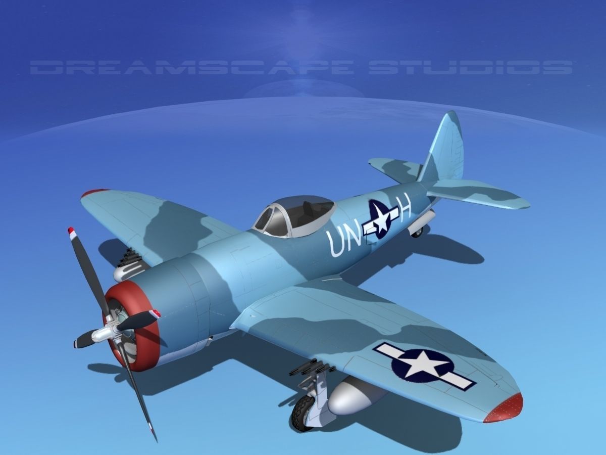 Republic P-47D Thunderbolt V06 3D model_10