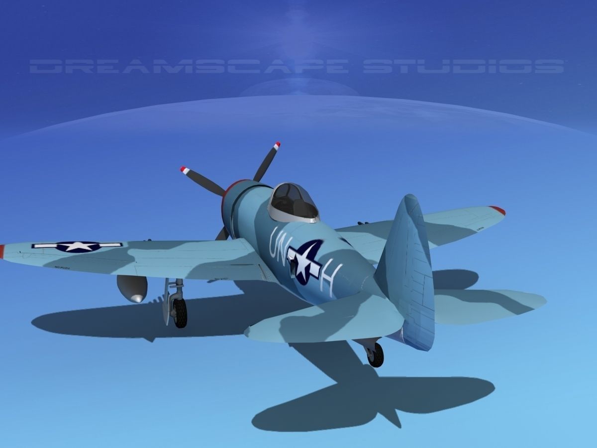 Republic P-47D Thunderbolt V06 3D model_7