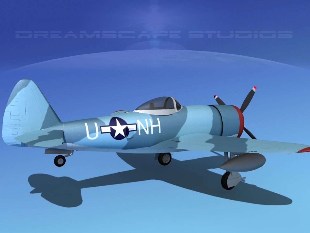 Republic P-47D Thunderbolt V06 3D model_5