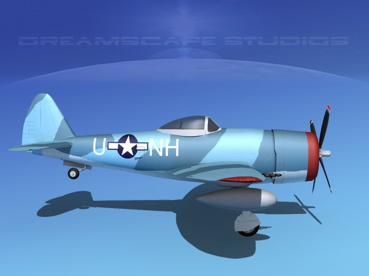 Republic P-47D Thunderbolt V06 3D model_4