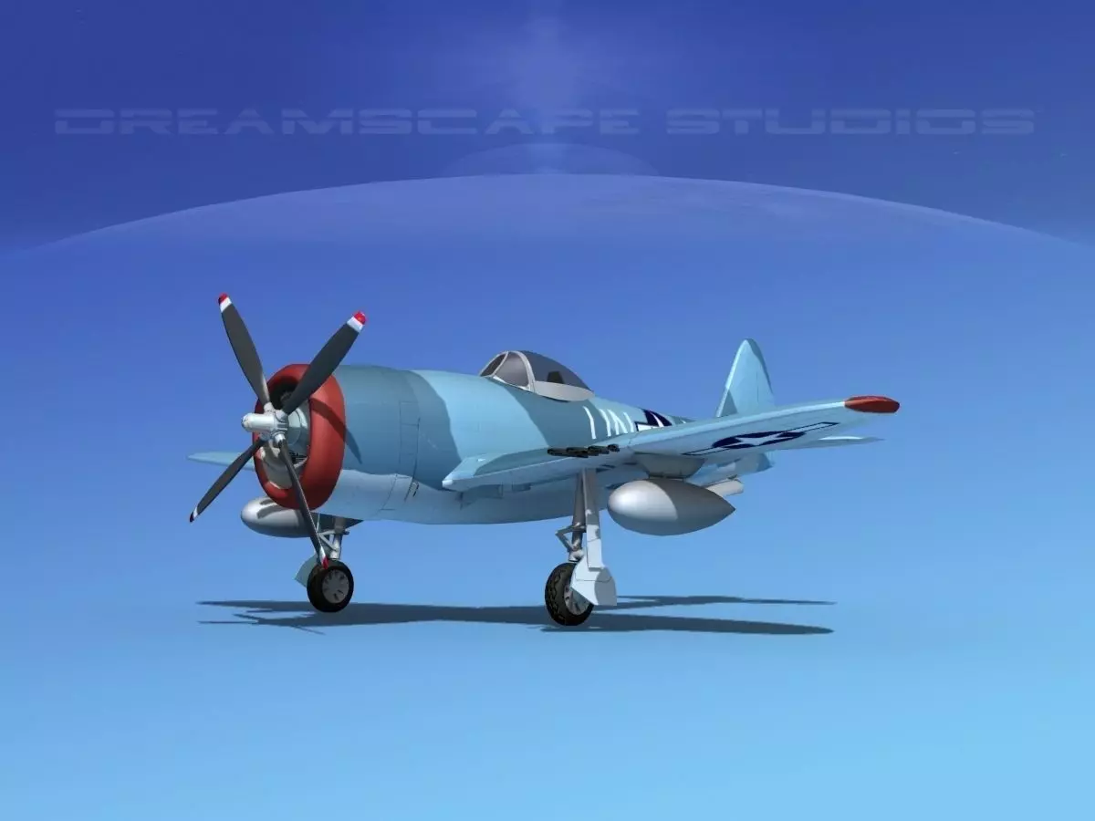 Republic P-47D Thunderbolt V06 3D model_0