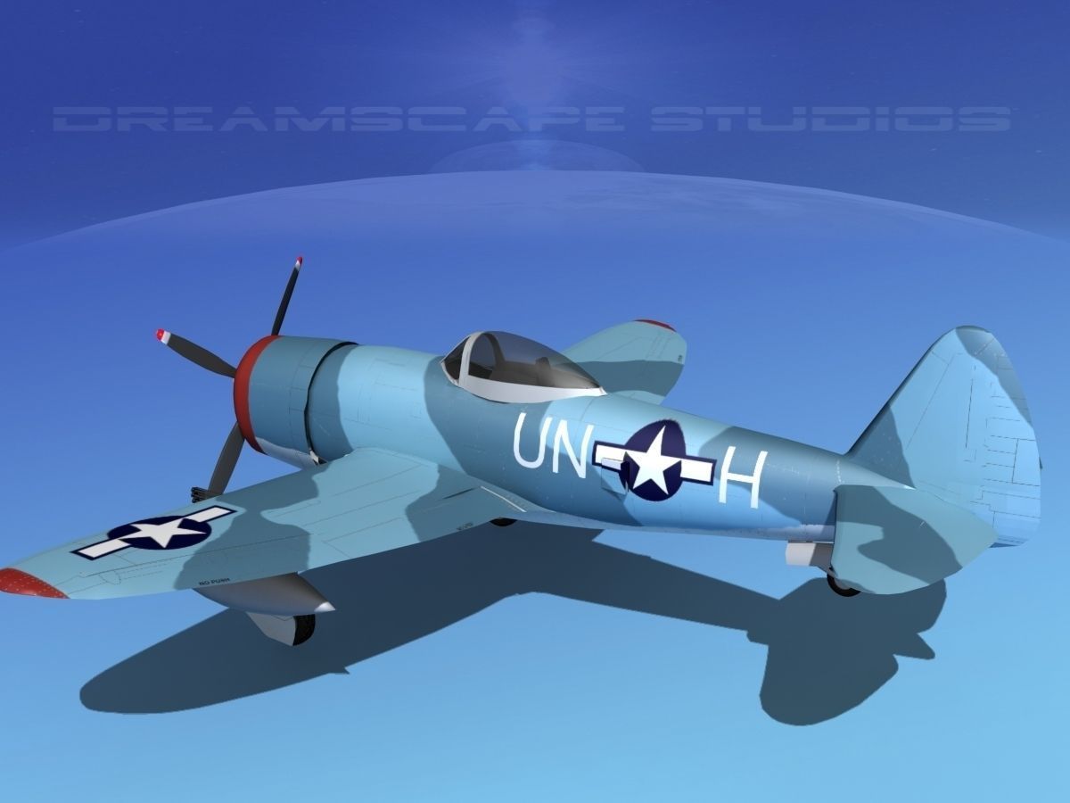 Republic P-47D Thunderbolt V06 3D model_9