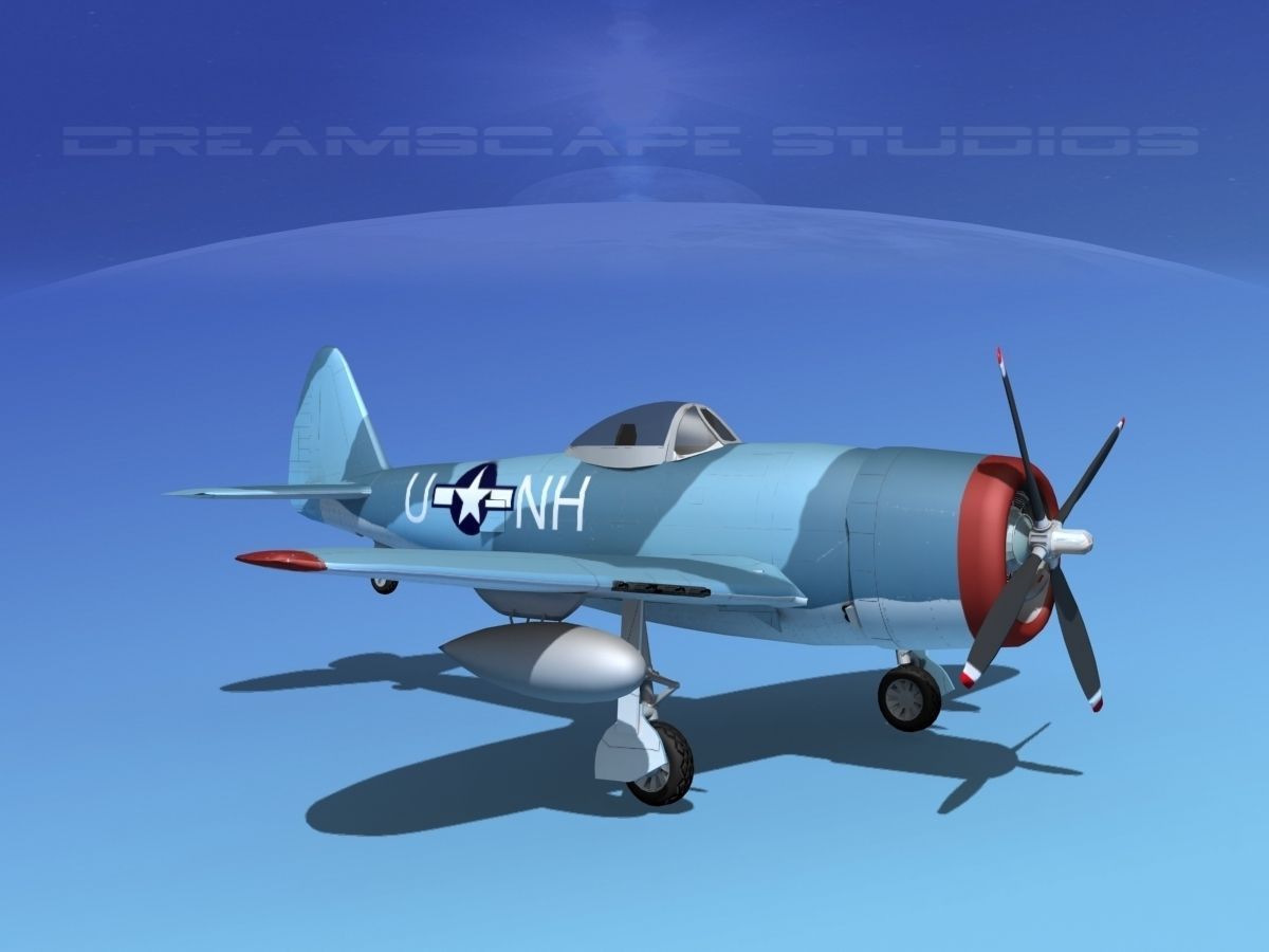 Republic P-47D Thunderbolt V06 3D model_3