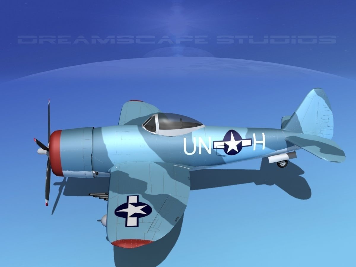 Republic P-47D Thunderbolt V06 3D model_8