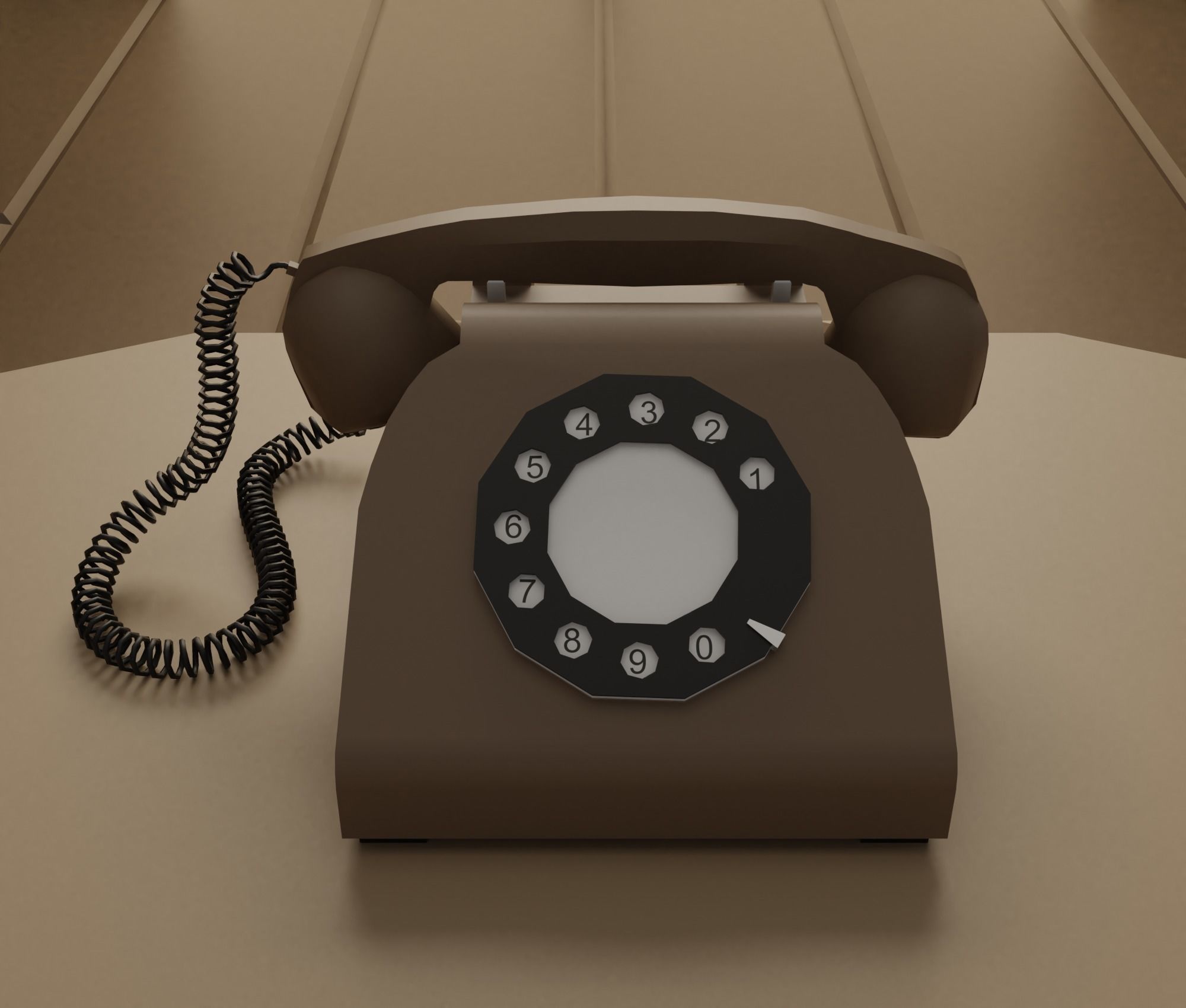 Living-room tv stand with drawers Low-poly 3D model_9