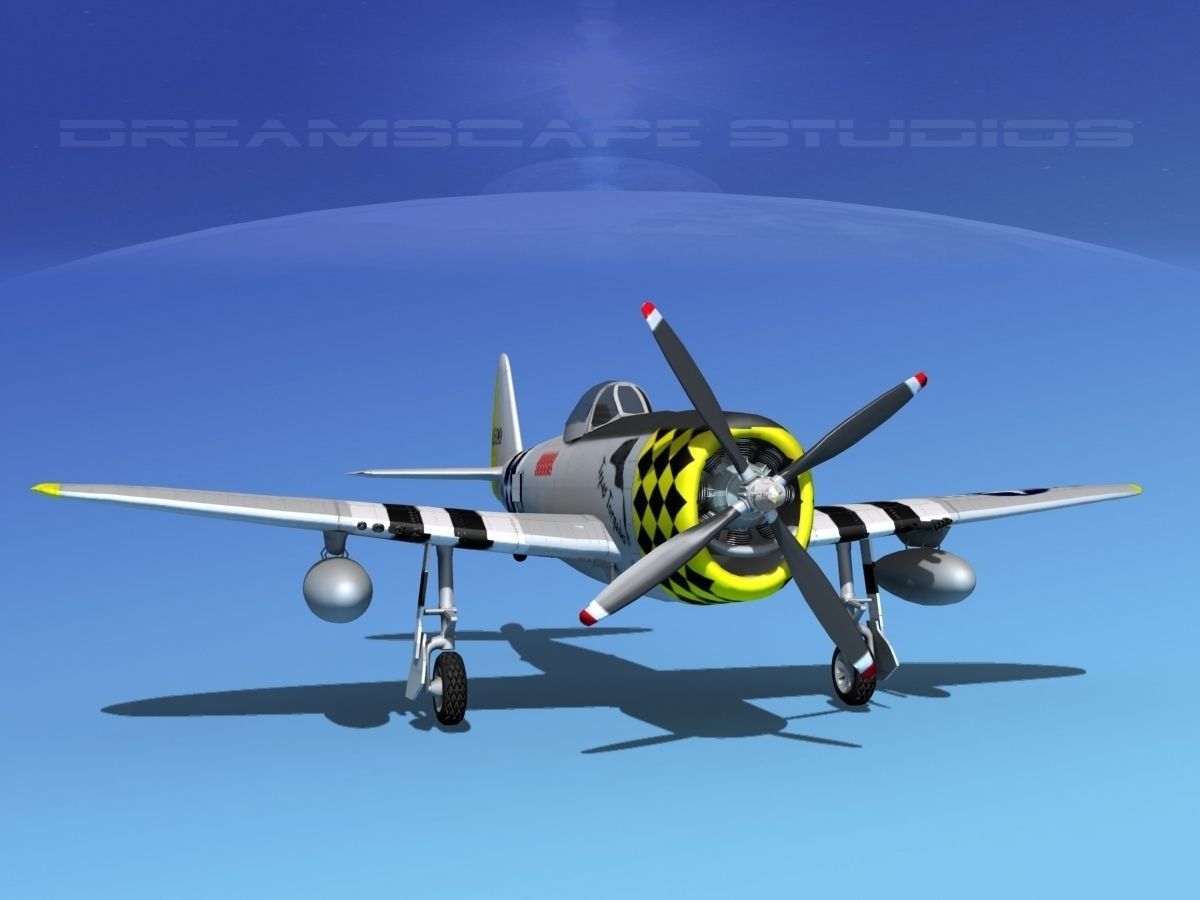 Republic P-47D Thunderbolt V07 3D model_2