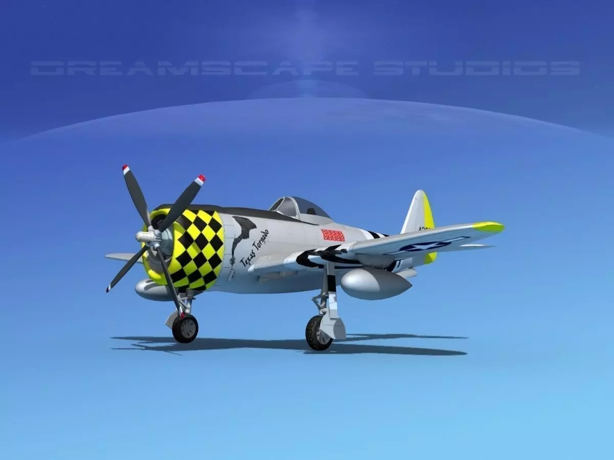 Republic P-47D Thunderbolt V07 3D model_0