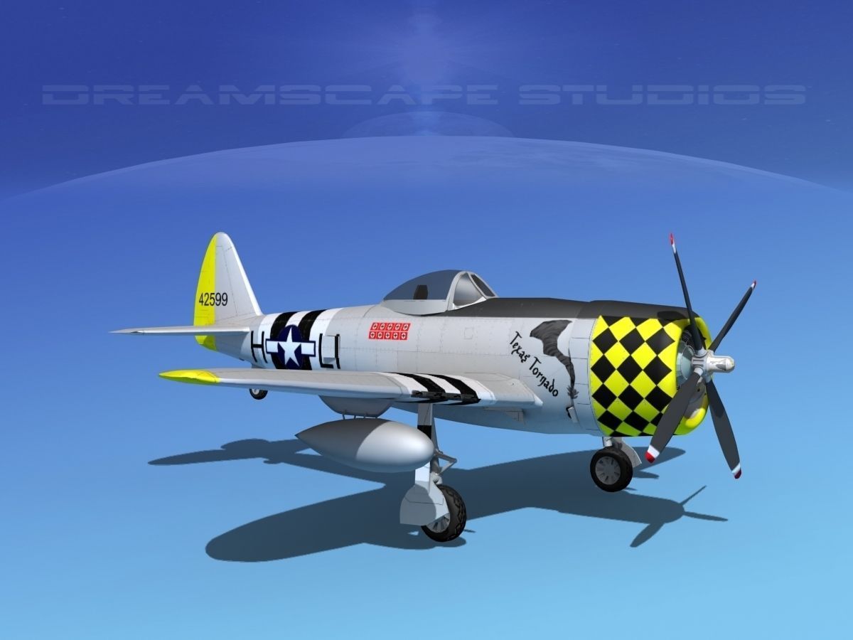 Republic P-47D Thunderbolt V07 3D model_3