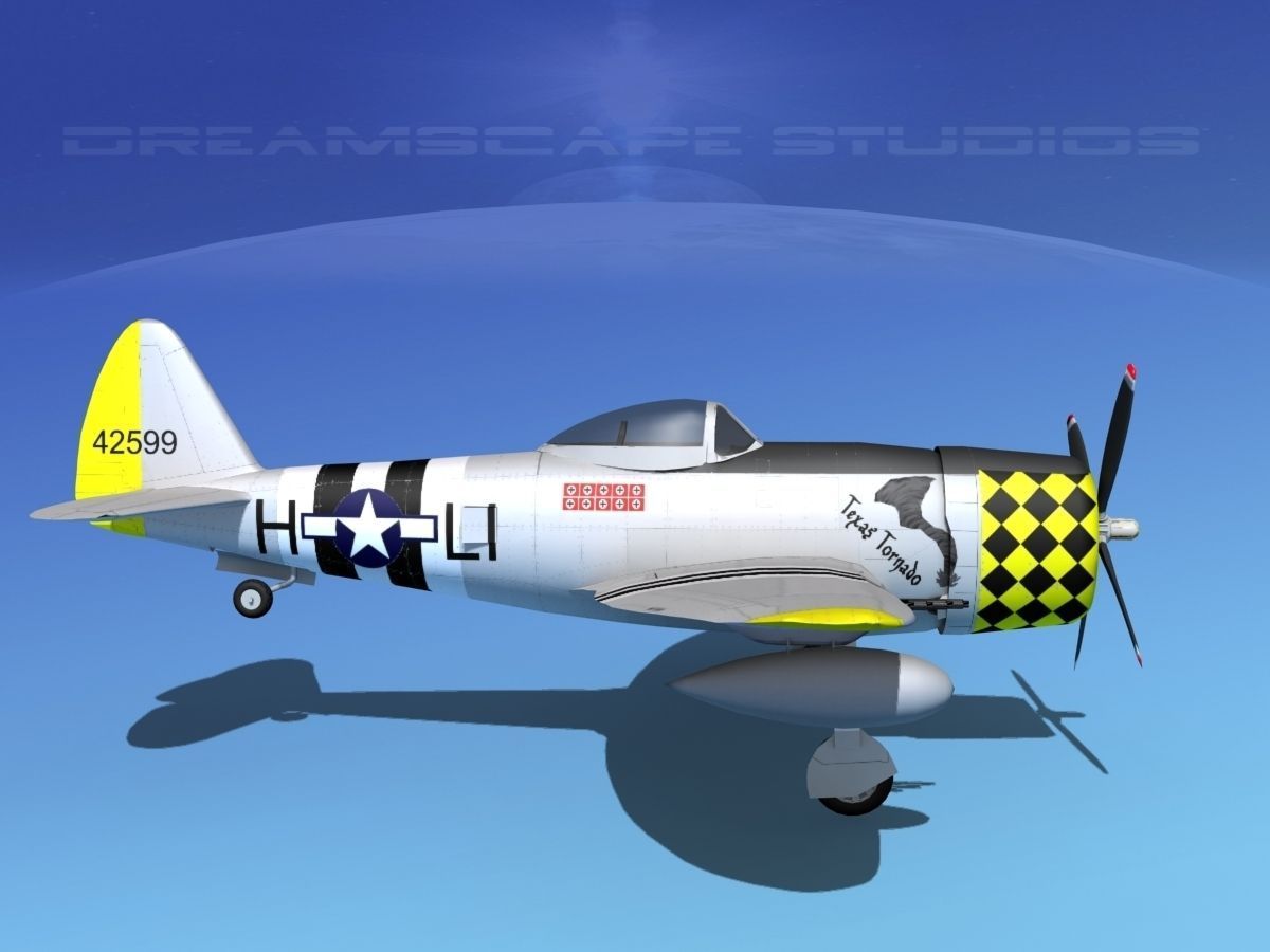 Republic P-47D Thunderbolt V07 3D model_4