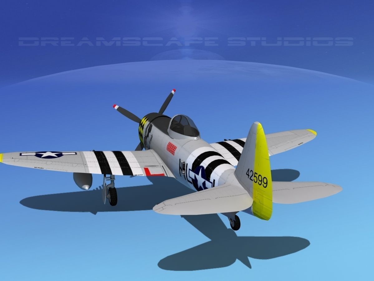 Republic P-47D Thunderbolt V07 3D model_7