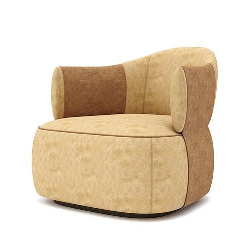 Leather Chair Low-poly 3D model
