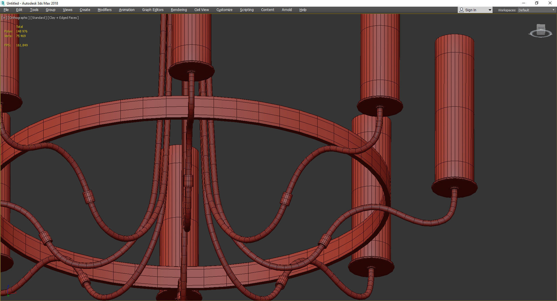 KEARNEY CHANDELIER Low-poly 3D model_4