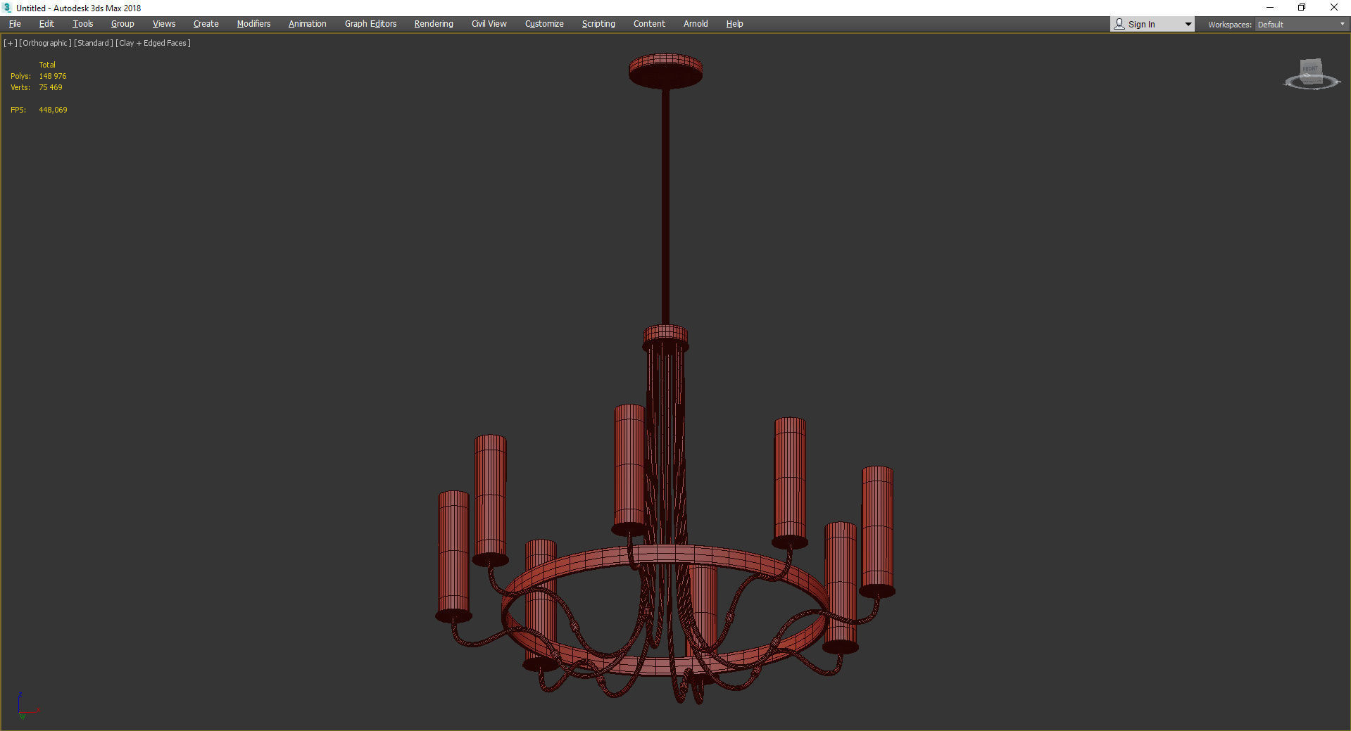 KEARNEY CHANDELIER Low-poly 3D model_2