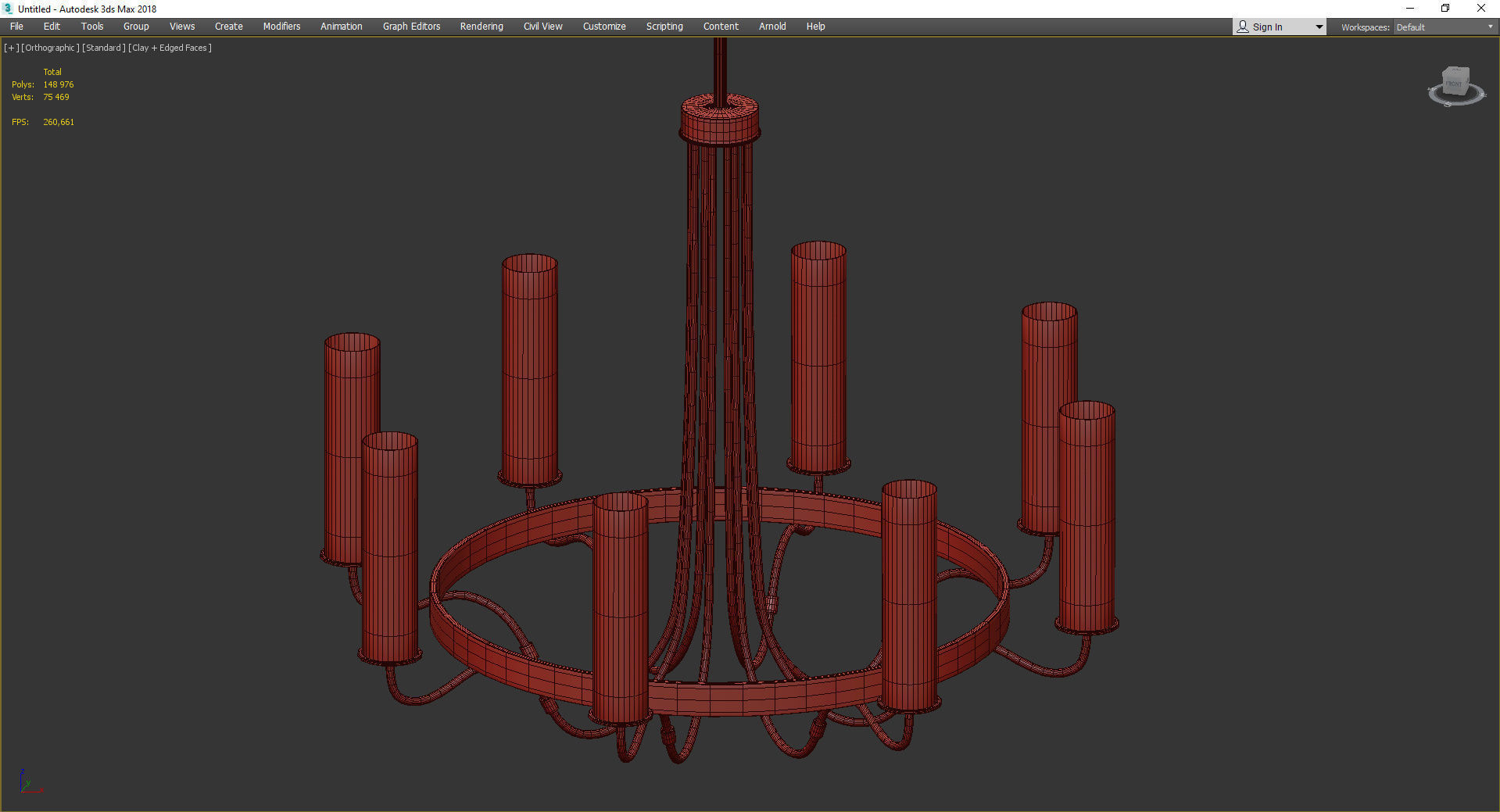 KEARNEY CHANDELIER Low-poly 3D model_3