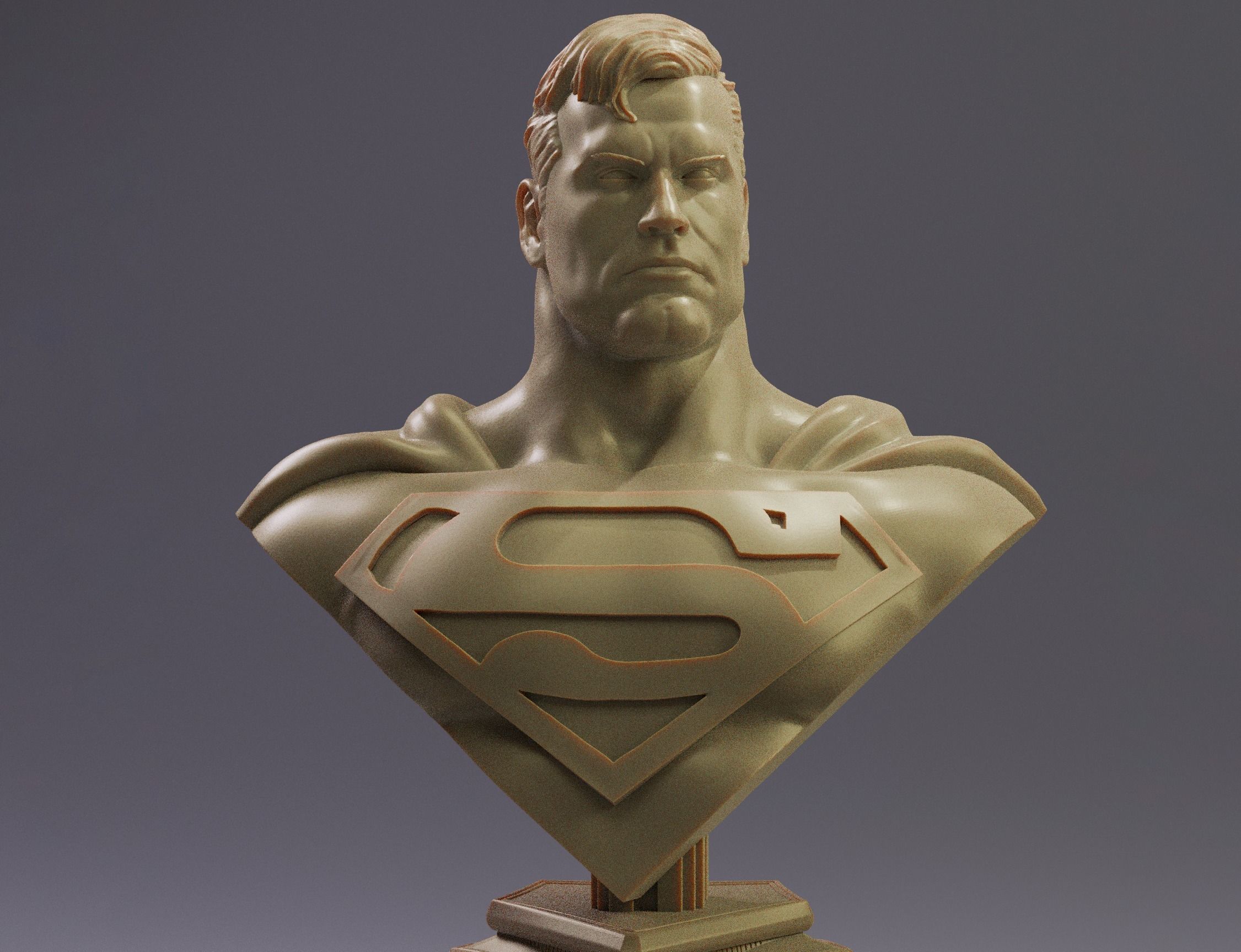 Superman - Bust Free 3D print model_9