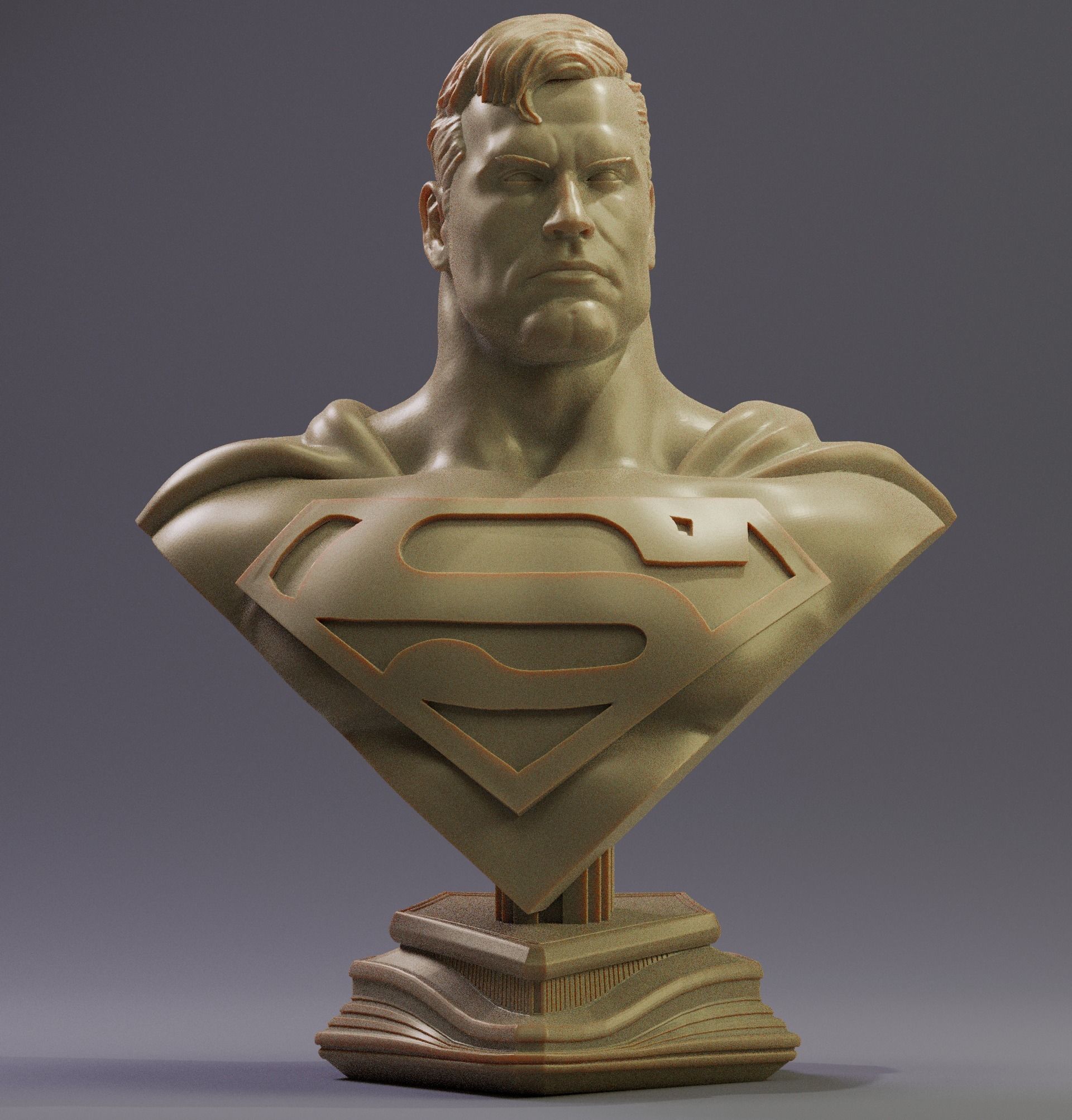 Superman - Bust Free 3D print model_7