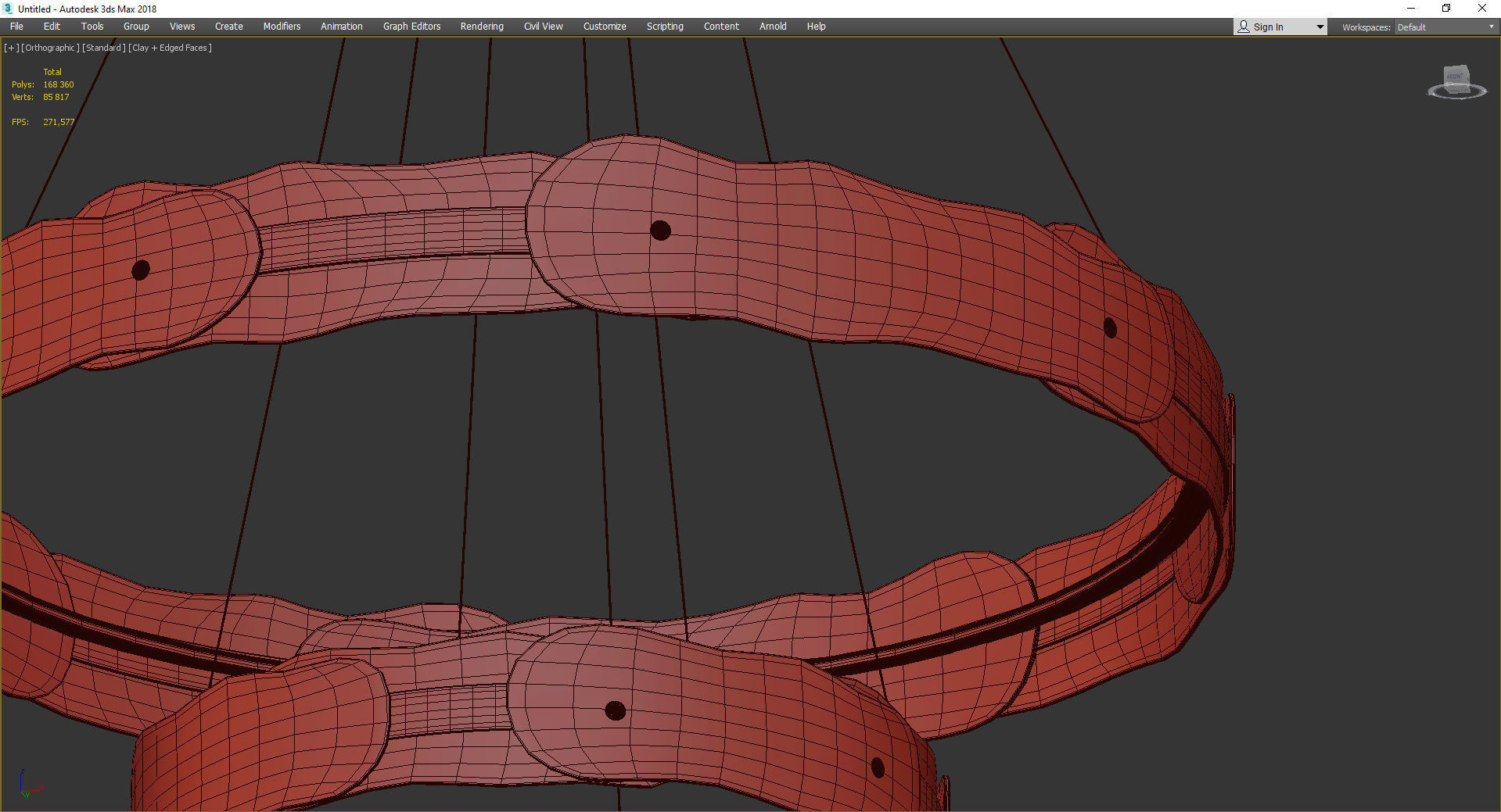 SOLSTICE TIERED PENDANT Low-poly 3D model_4