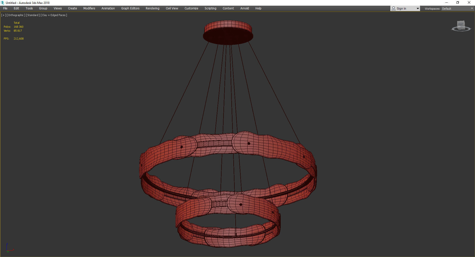 SOLSTICE TIERED PENDANT Low-poly 3D model_2