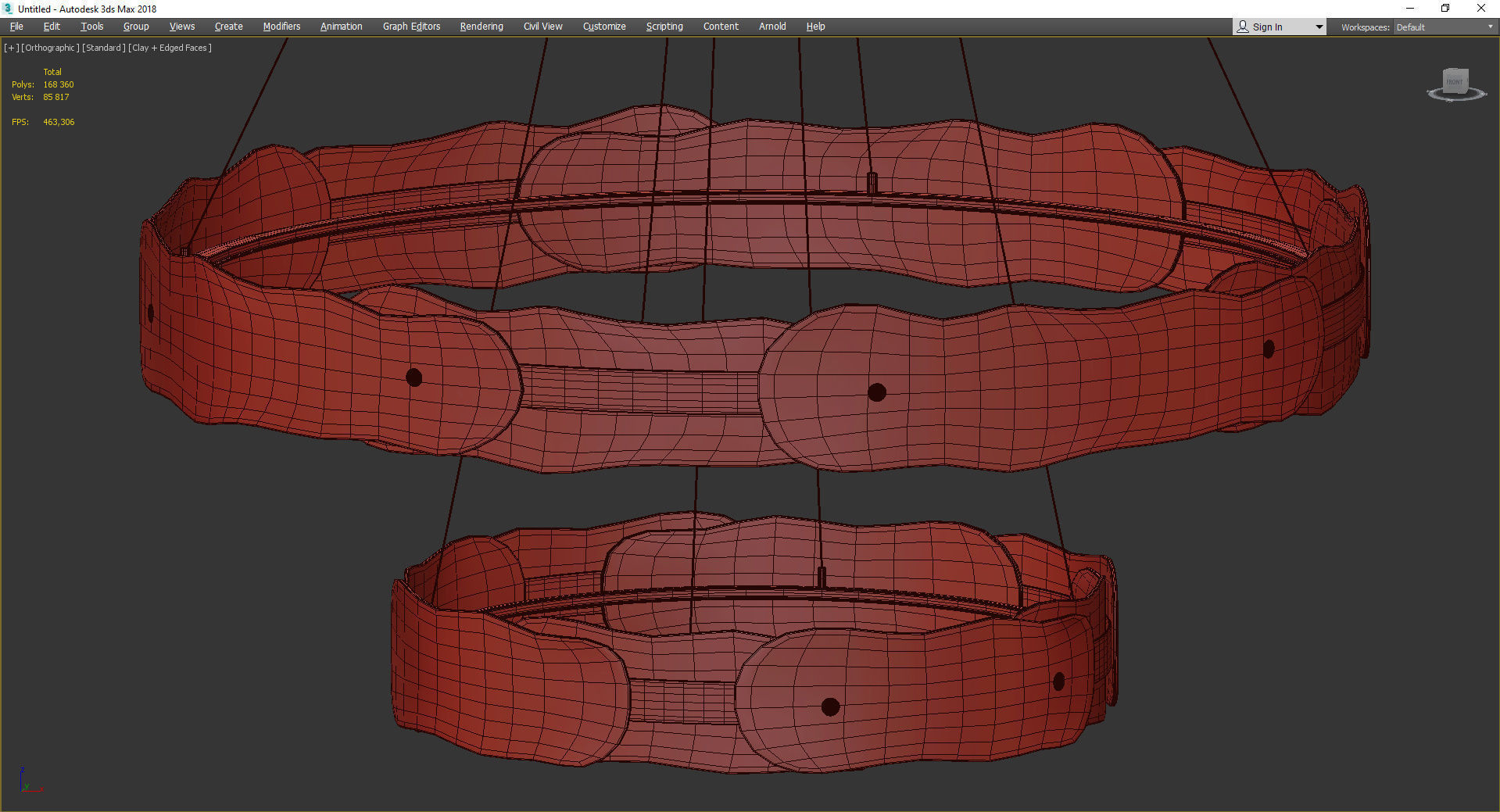 SOLSTICE TIERED PENDANT Low-poly 3D model_3