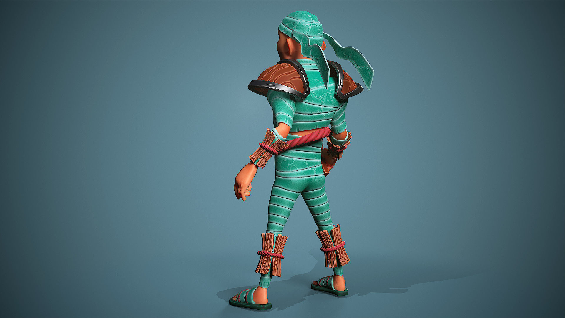 Warrior Frenk Low-poly 3D model_5