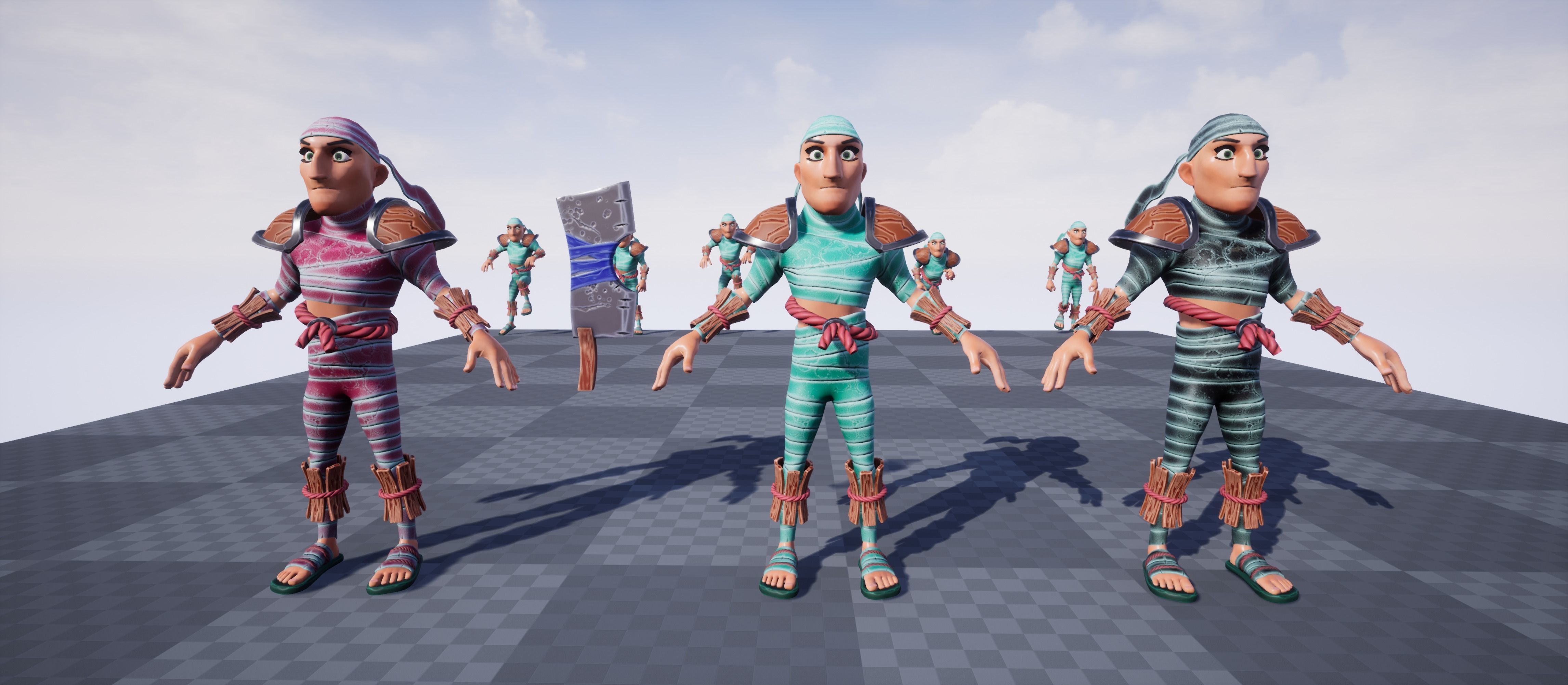Warrior Frenk Low-poly 3D model_8