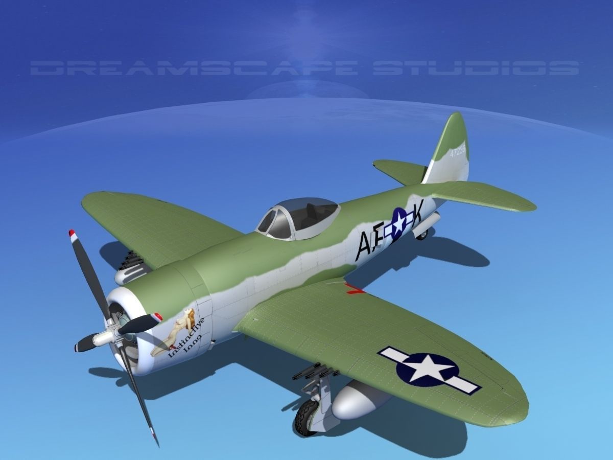 Republic P-47D Thunderbolt V09 3D model_10