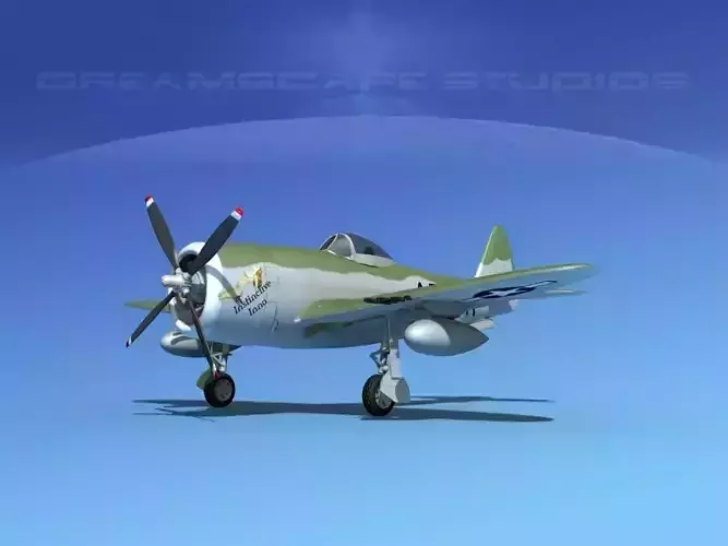Republic P-47D Thunderbolt V09 3D model