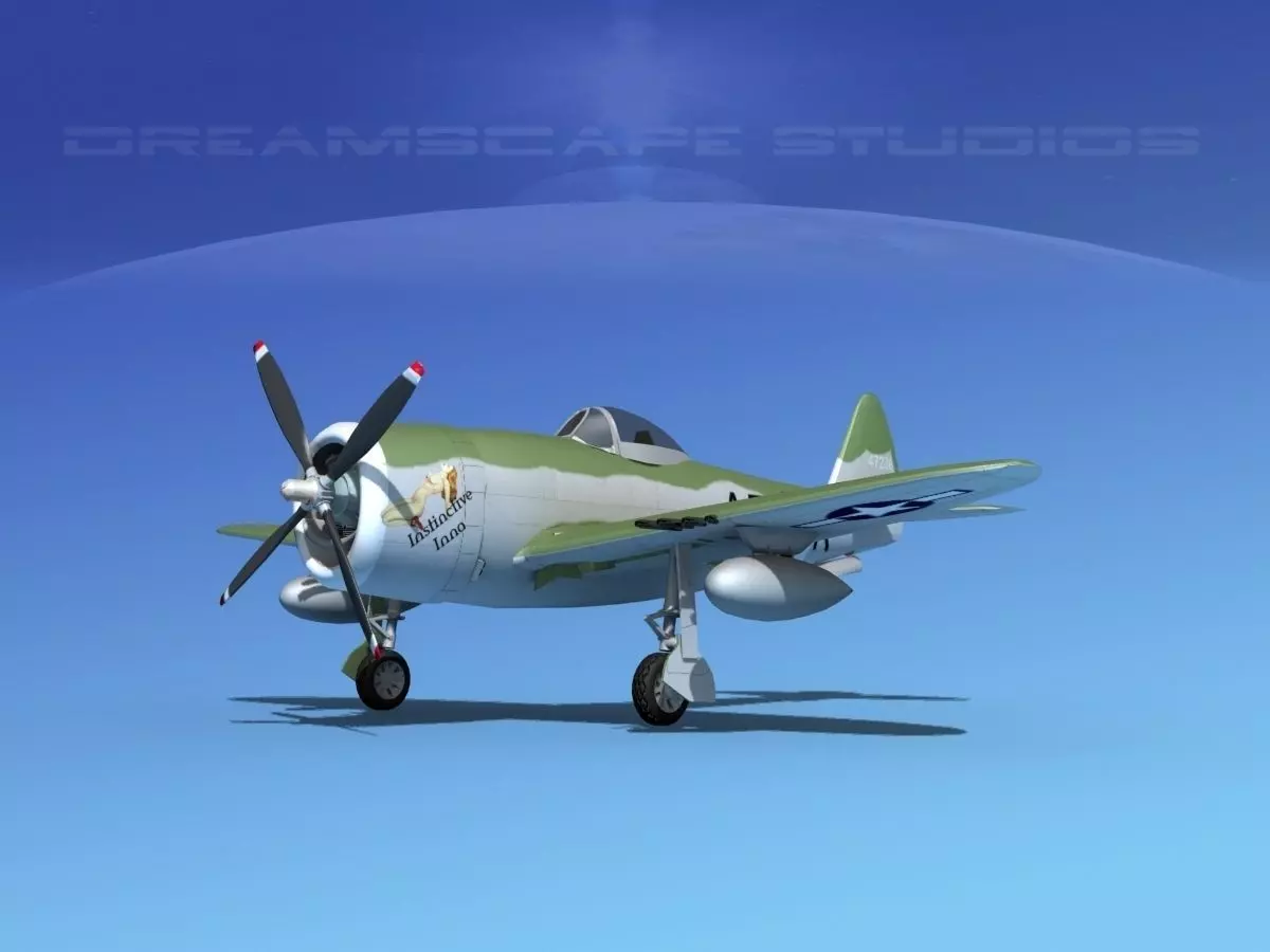Republic P-47D Thunderbolt V09 3D model_0