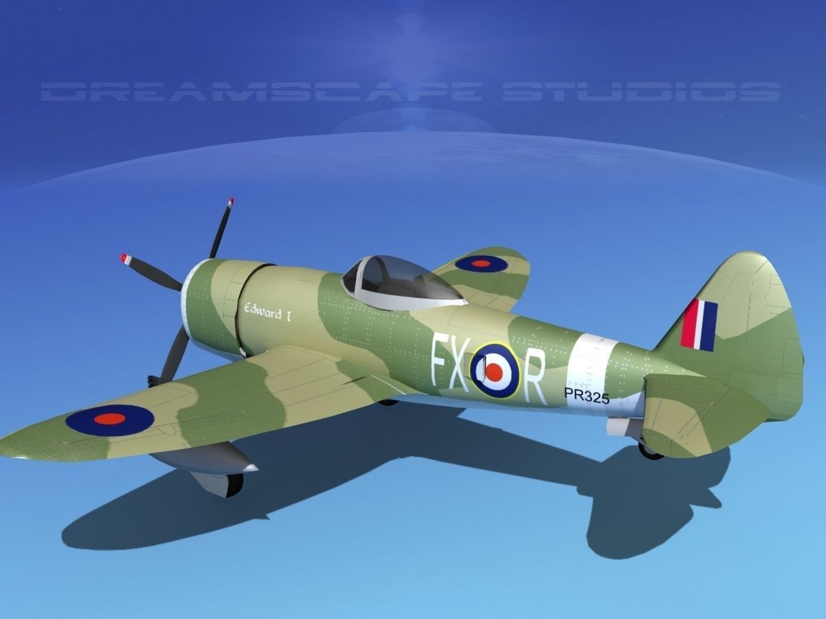 Republic P-47D Thunderbolt V10 3D model_8