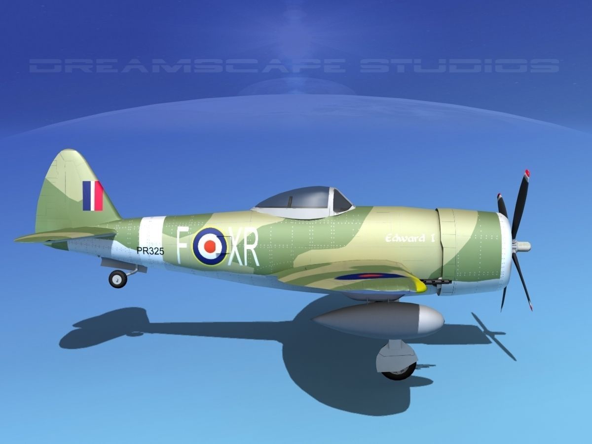 Republic P-47D Thunderbolt V10 3D model_4
