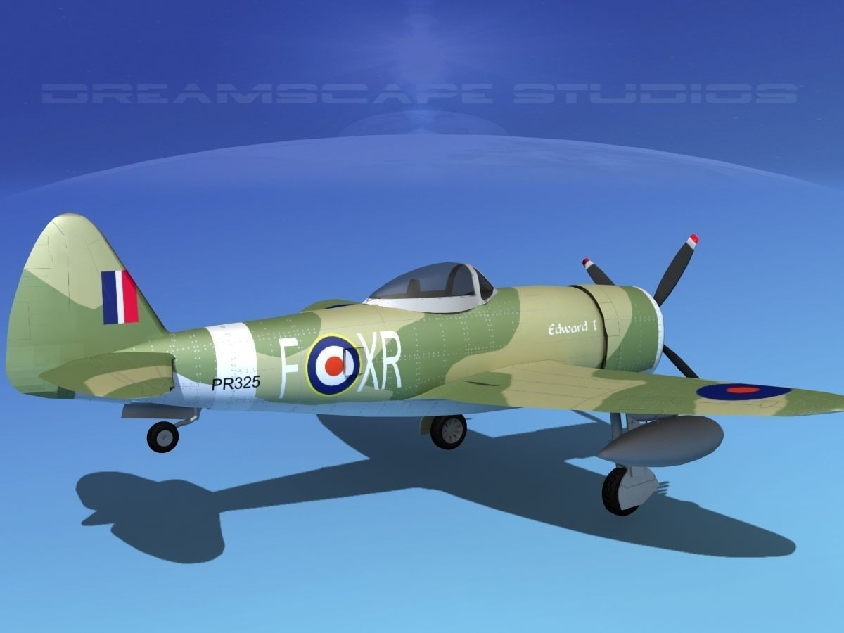 Republic P-47D Thunderbolt V10 3D model_5