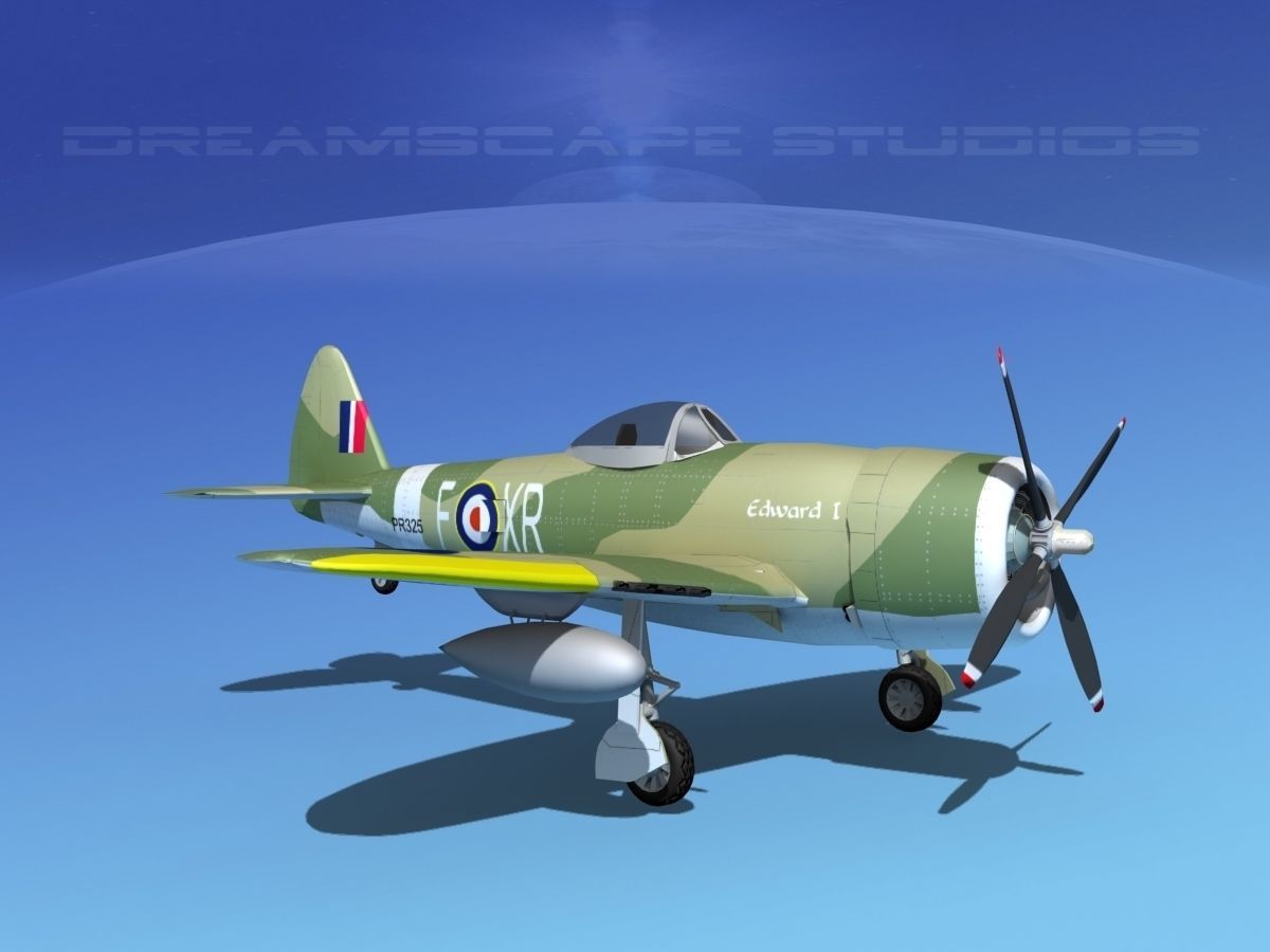 Republic P-47D Thunderbolt V10 3D model_3