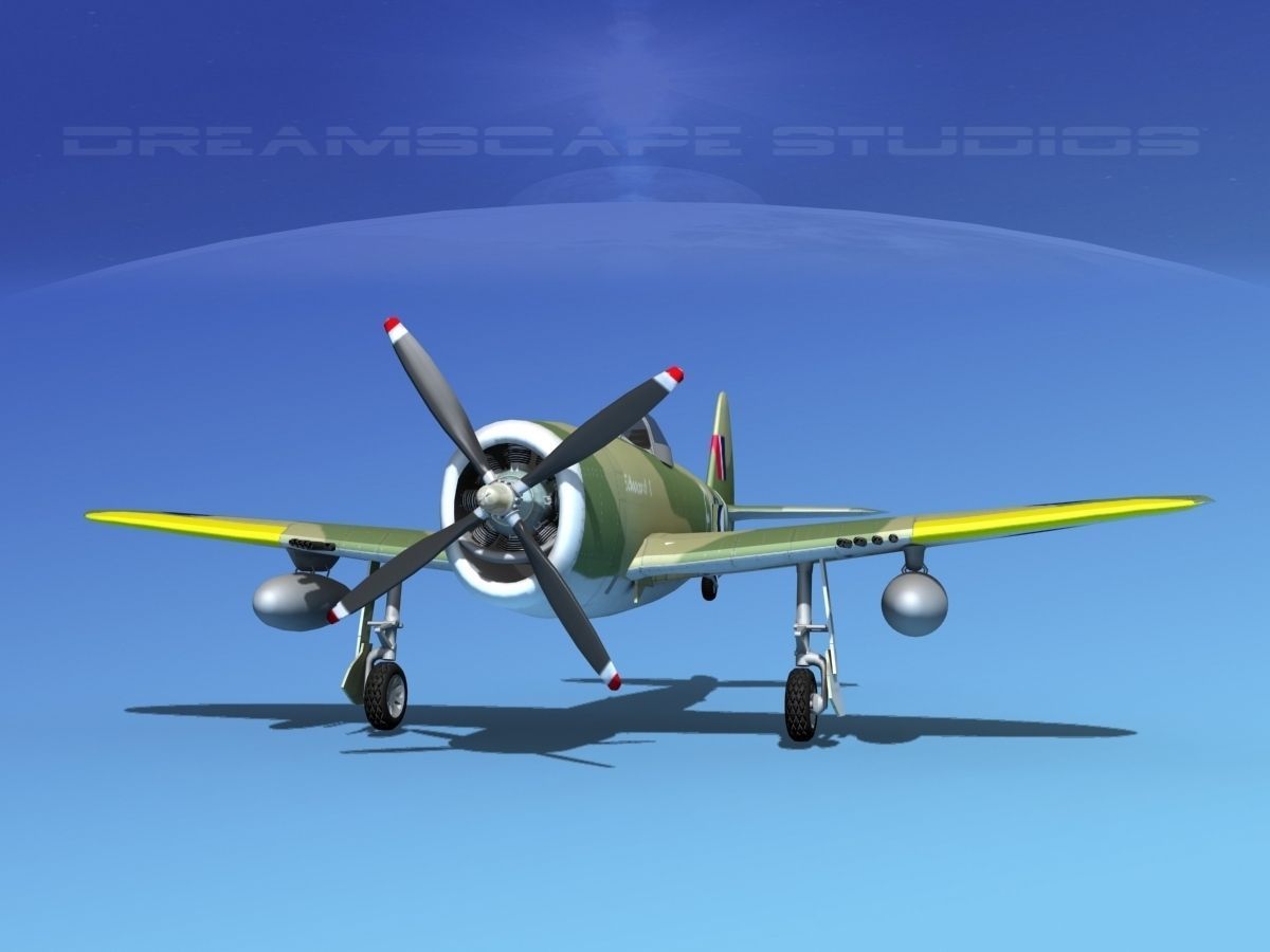 Republic P-47D Thunderbolt V10 3D model_1