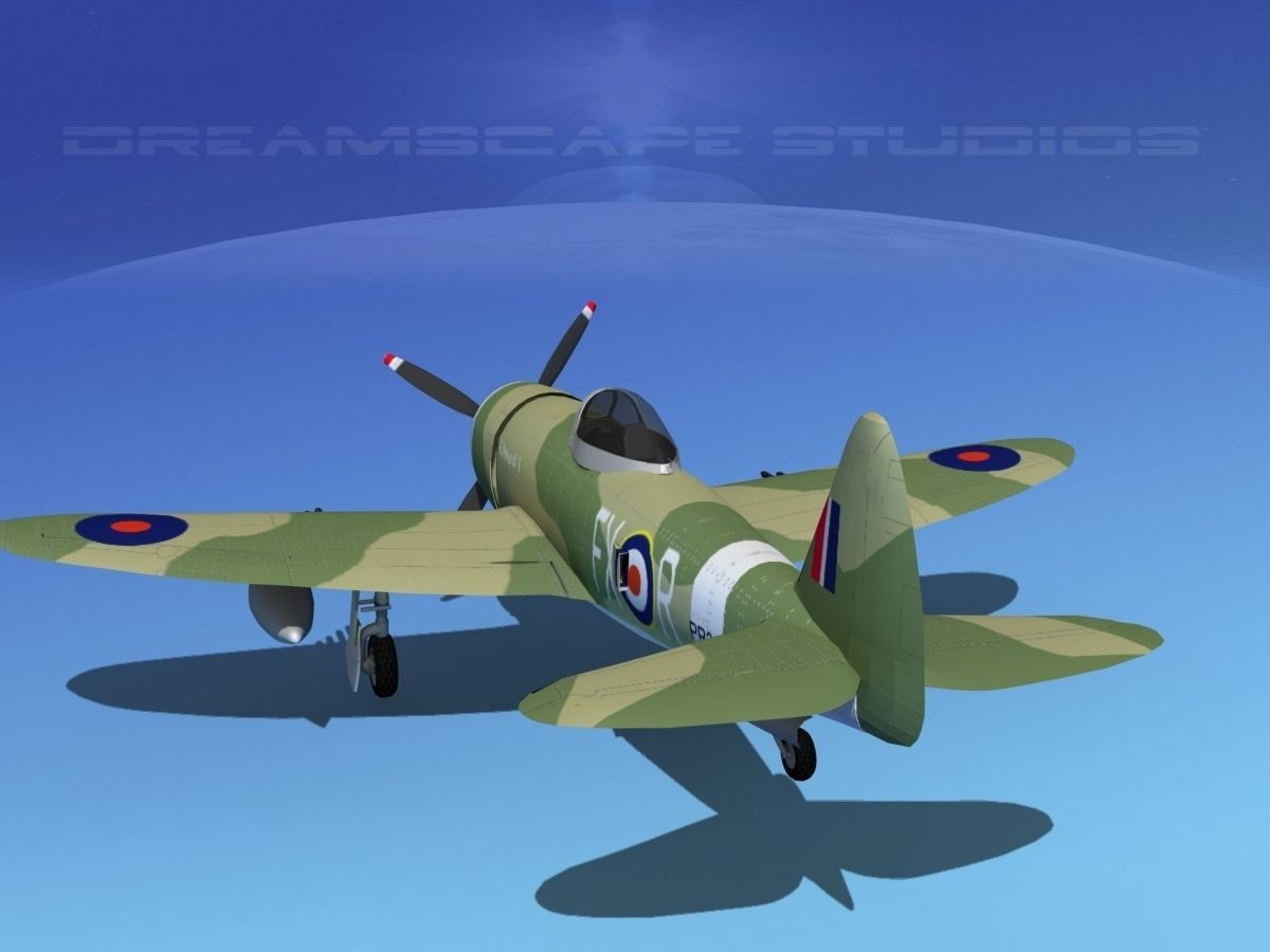 Republic P-47D Thunderbolt V10 3D model_7