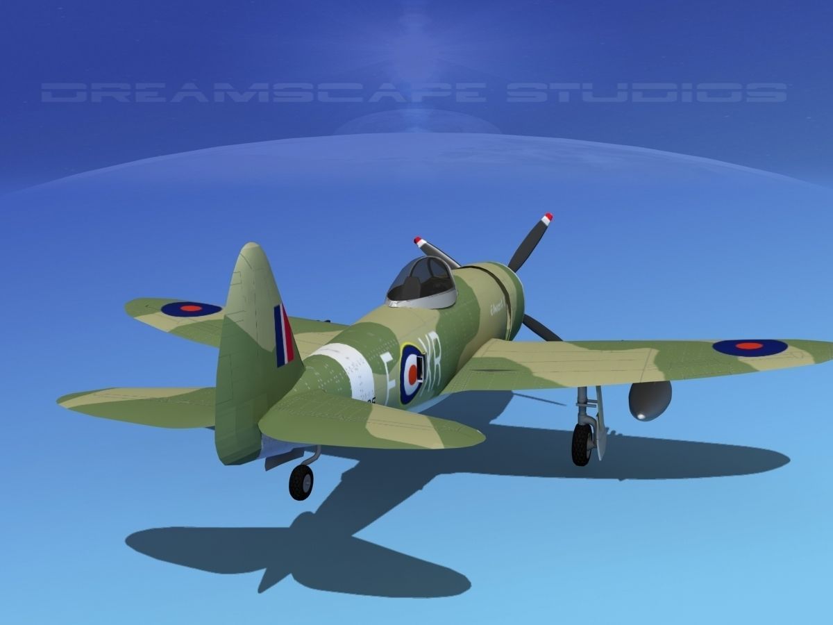 Republic P-47D Thunderbolt V10 3D model_6
