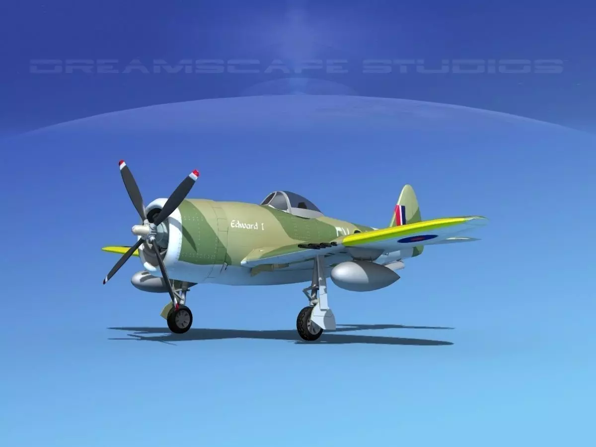 Republic P-47D Thunderbolt V10 3D model_0