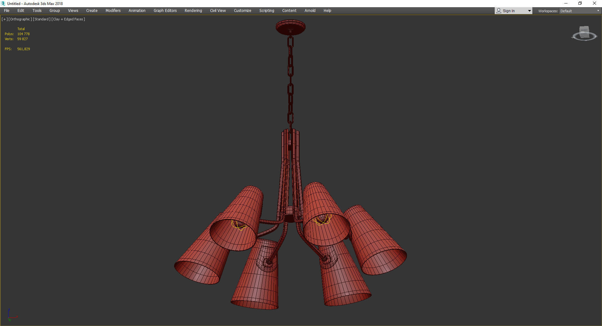 PATTEN CHANDELIER Low-poly 3D model_2