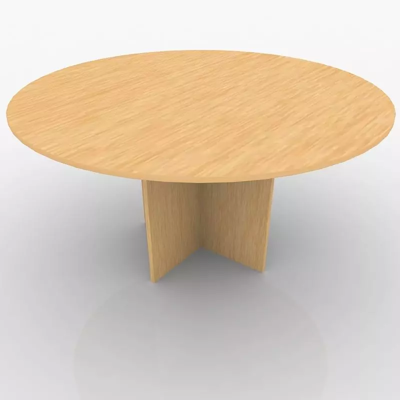 Round Meeting Table 3D model_0