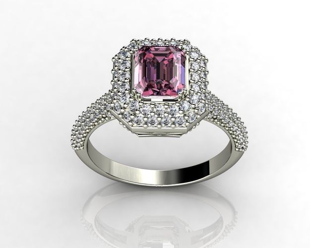 Pink Diamond Engagement Rings MRG Jewelers 3D print model