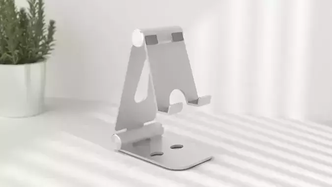 an aluminum phone stand 