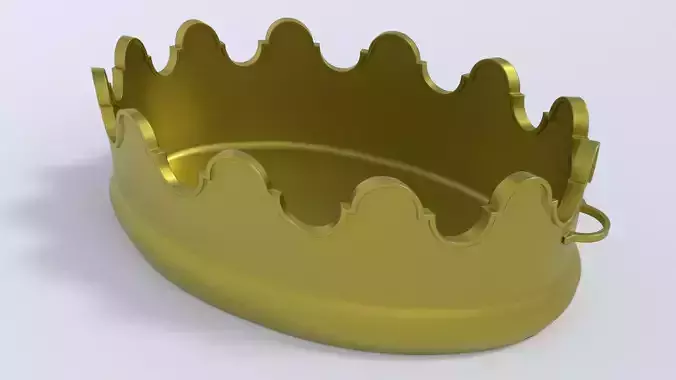 Oval sugar bowl 3D model