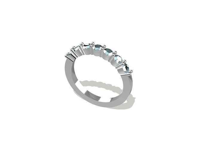 modern rings 3D print model
