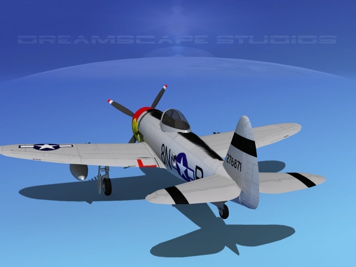 Republic P-47D Thunderbolt Campfire 3D model_8