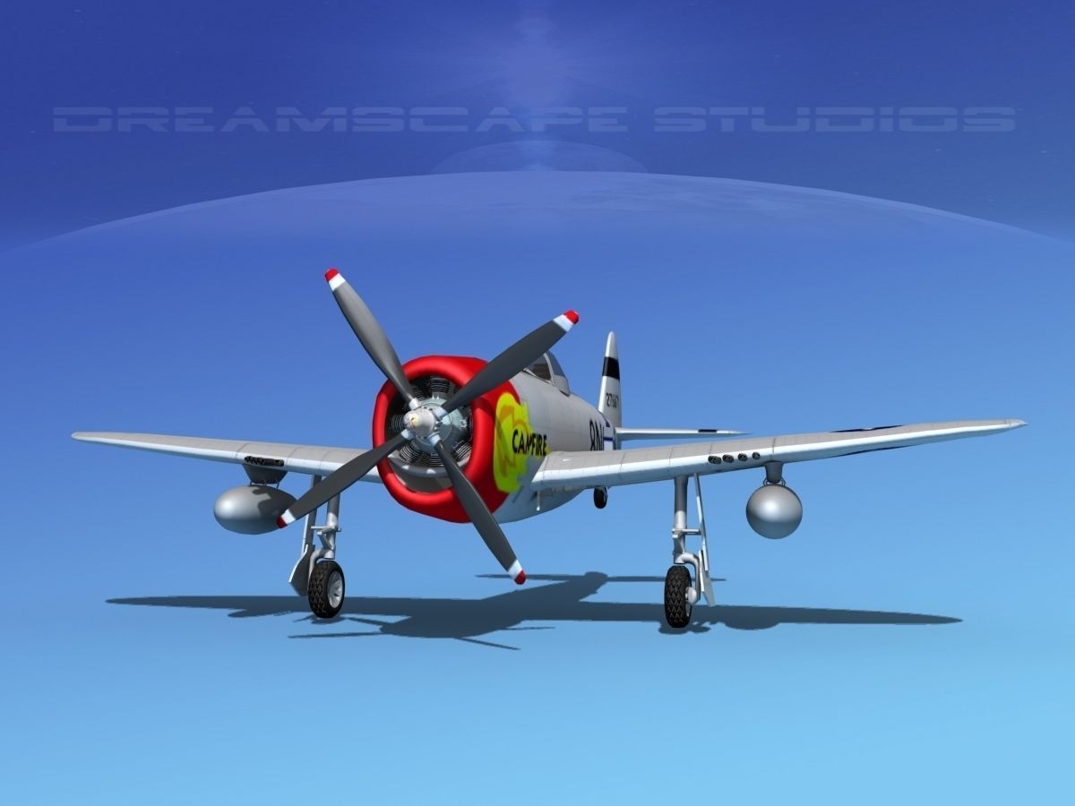 Republic P-47D Thunderbolt Campfire 3D model_2
