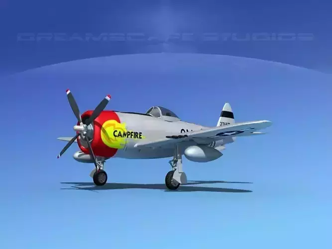 Republic P-47D Thunderbolt Campfire 3D model