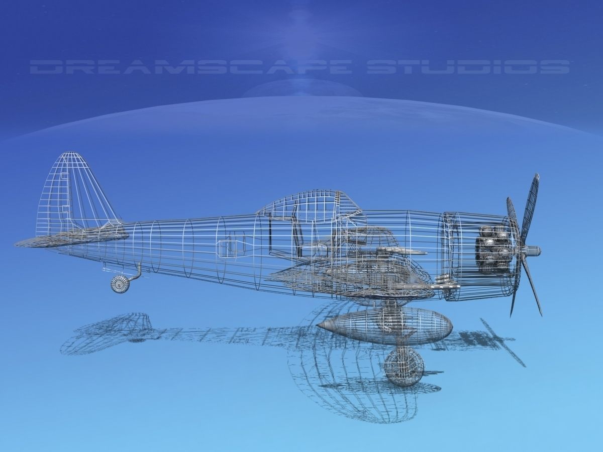 Republic P-47D Thunderbolt Campfire 3D model_19