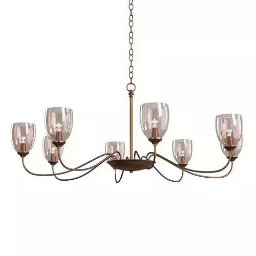 OVAL 8 ARM CHANDELIER