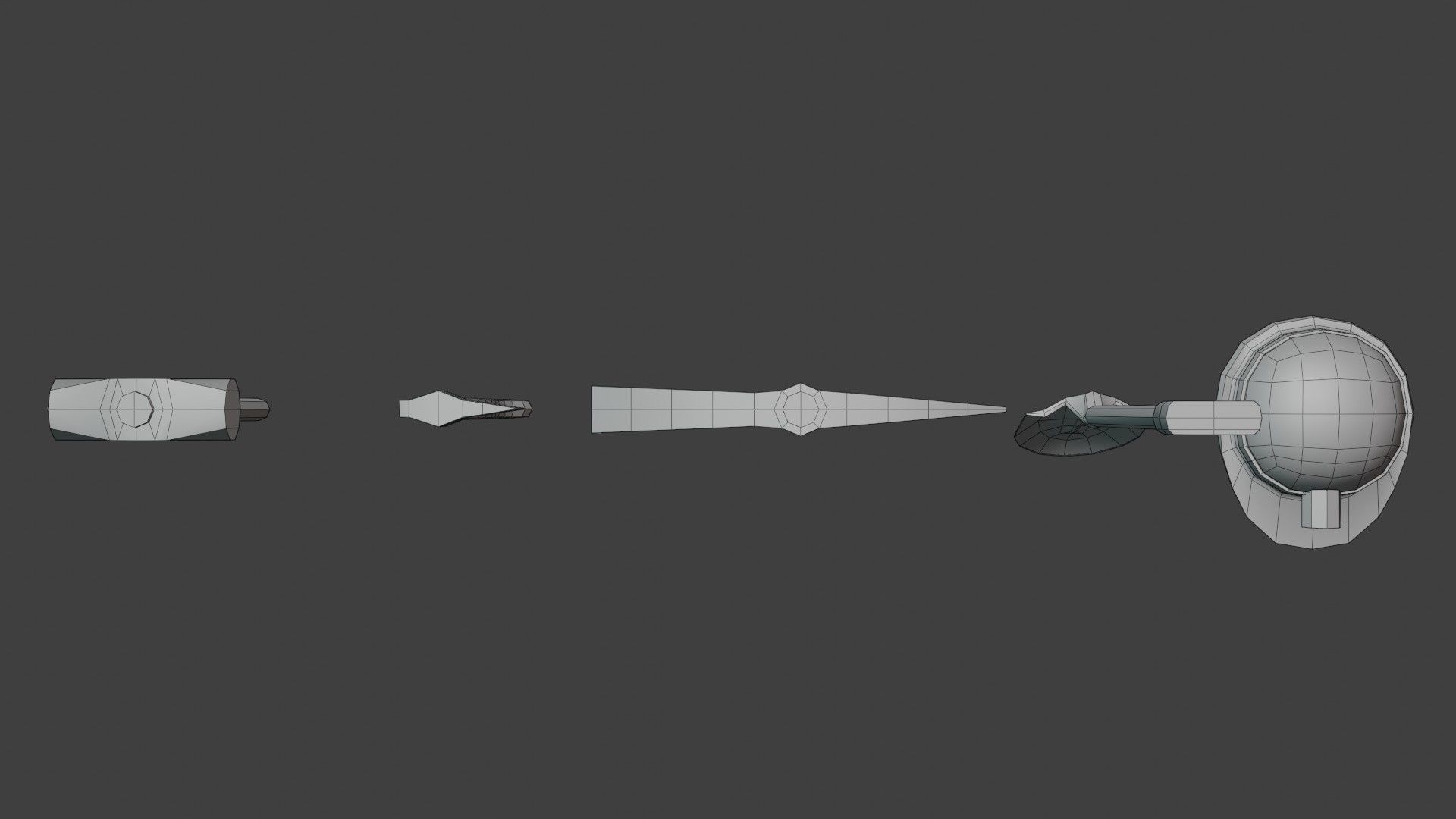 Mining Tool Pack Low-poly 3D model_4