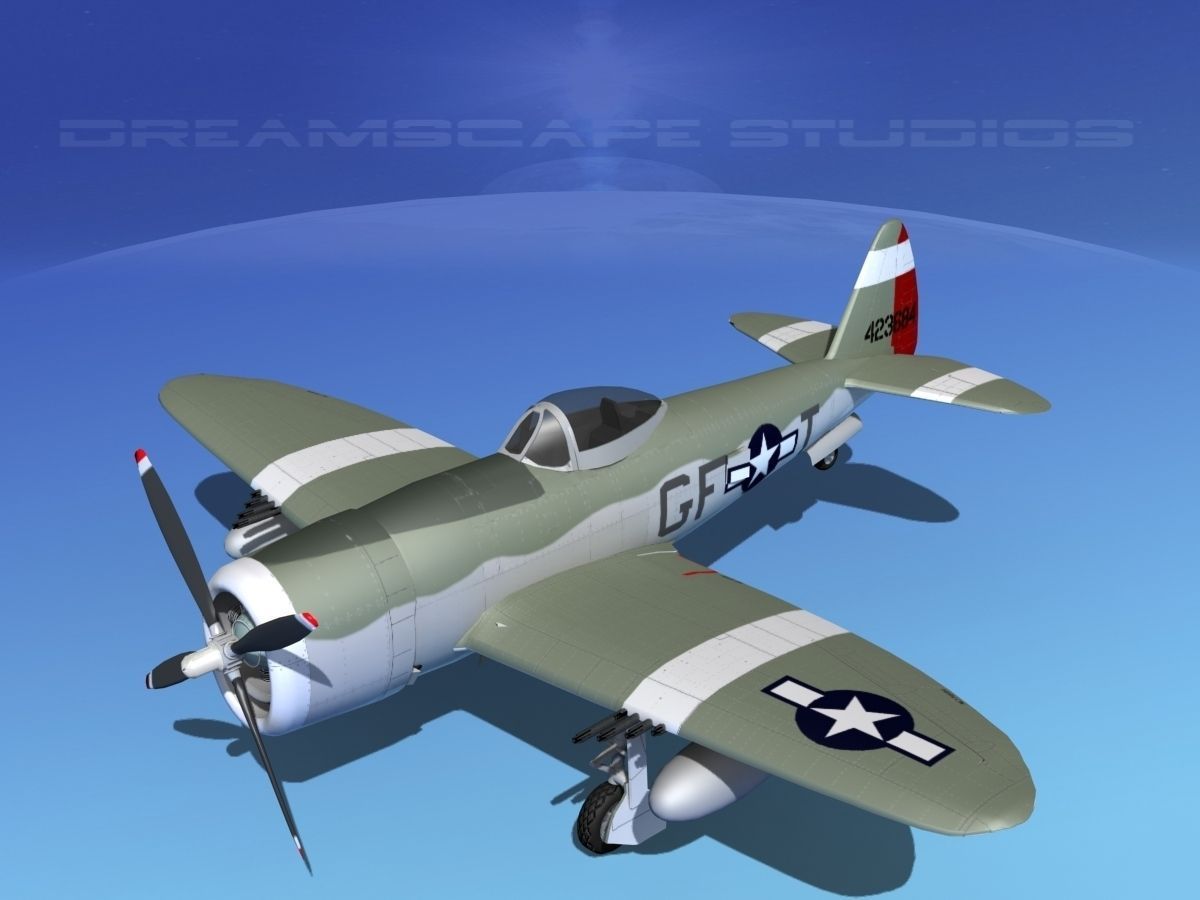 Republic P-47D Thunderbolt V12 3D model_10