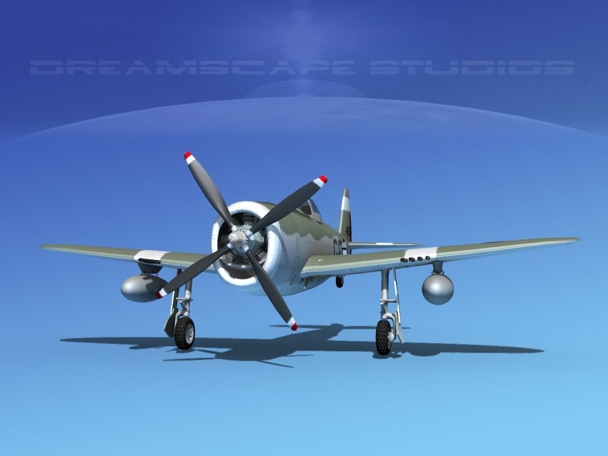 Republic P-47D Thunderbolt V12 3D model_1